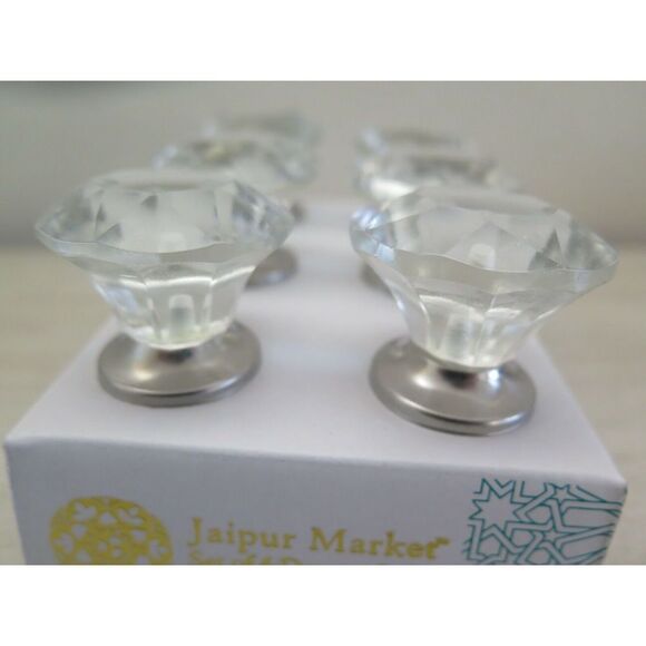 Jaipur Market Clear Glass Drawer Knobs, Set Of 6 - Picture 8 of 8